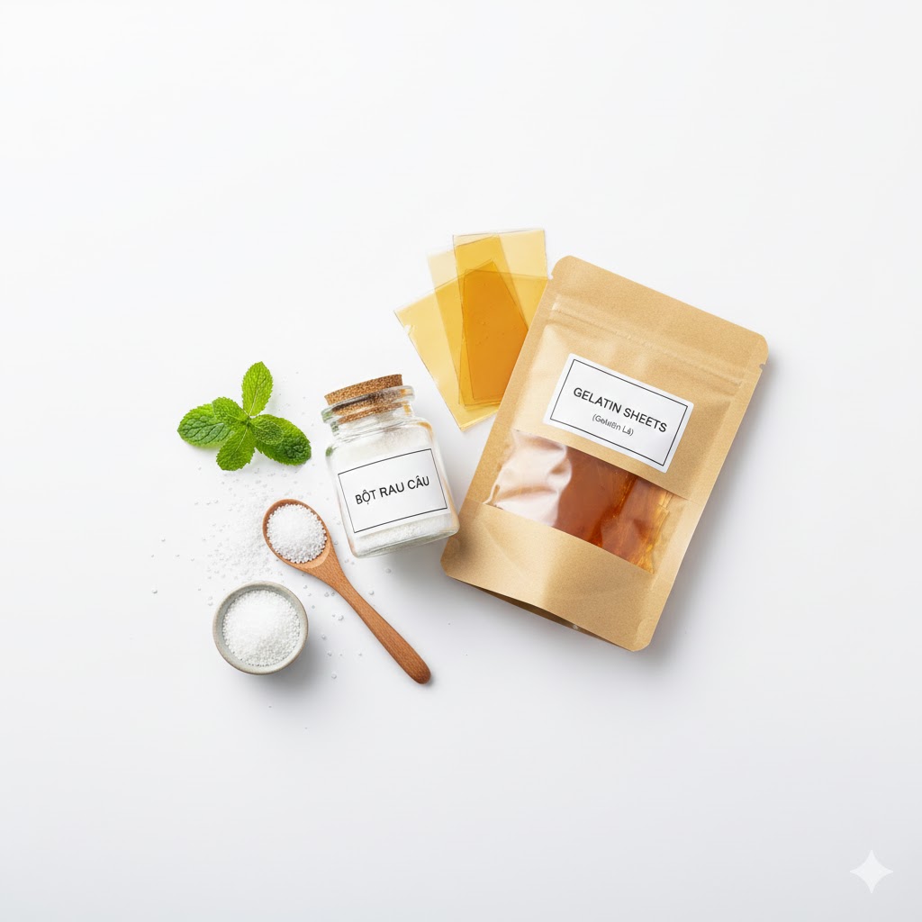 Bột rau câu, gelatin