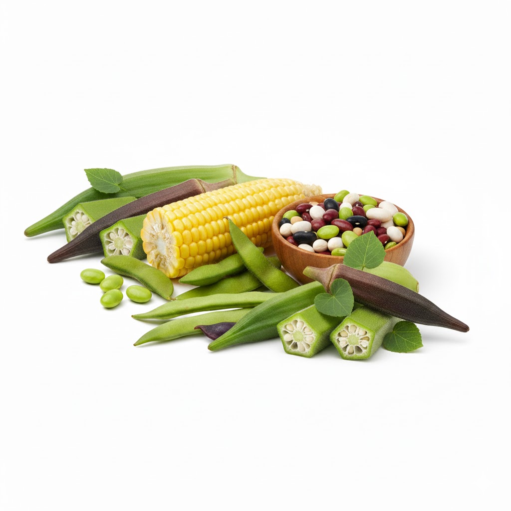 Các loại đậu, bắp