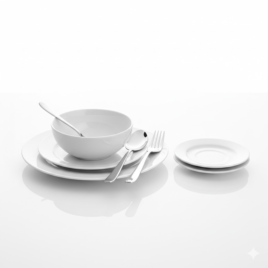 Chén, tô, dĩa, muỗng, nĩa