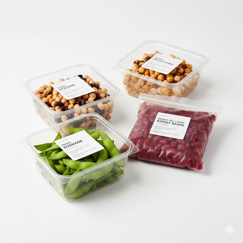 Các loại hạt, đậu tươi