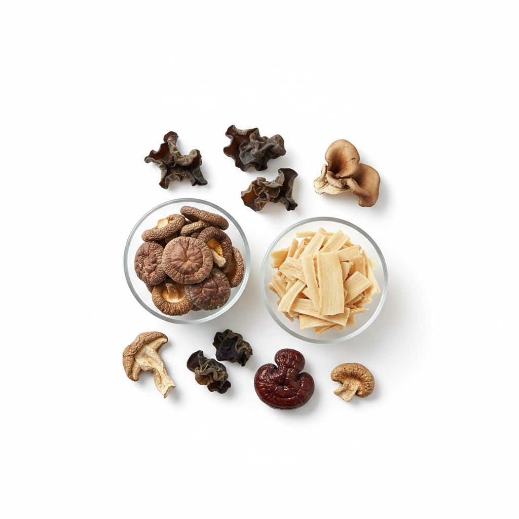 Nấm khô, măng khô
