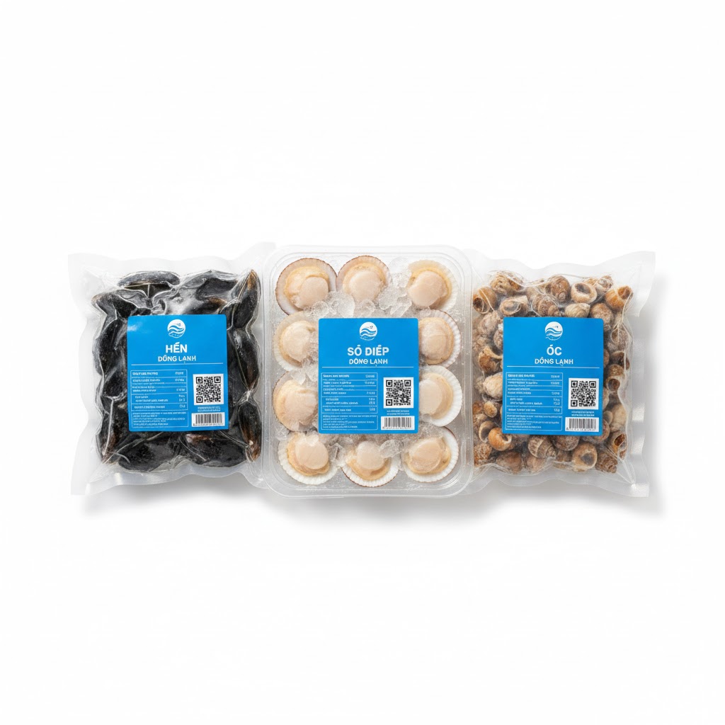 Nghêu, sò, ốc, hến, hàu