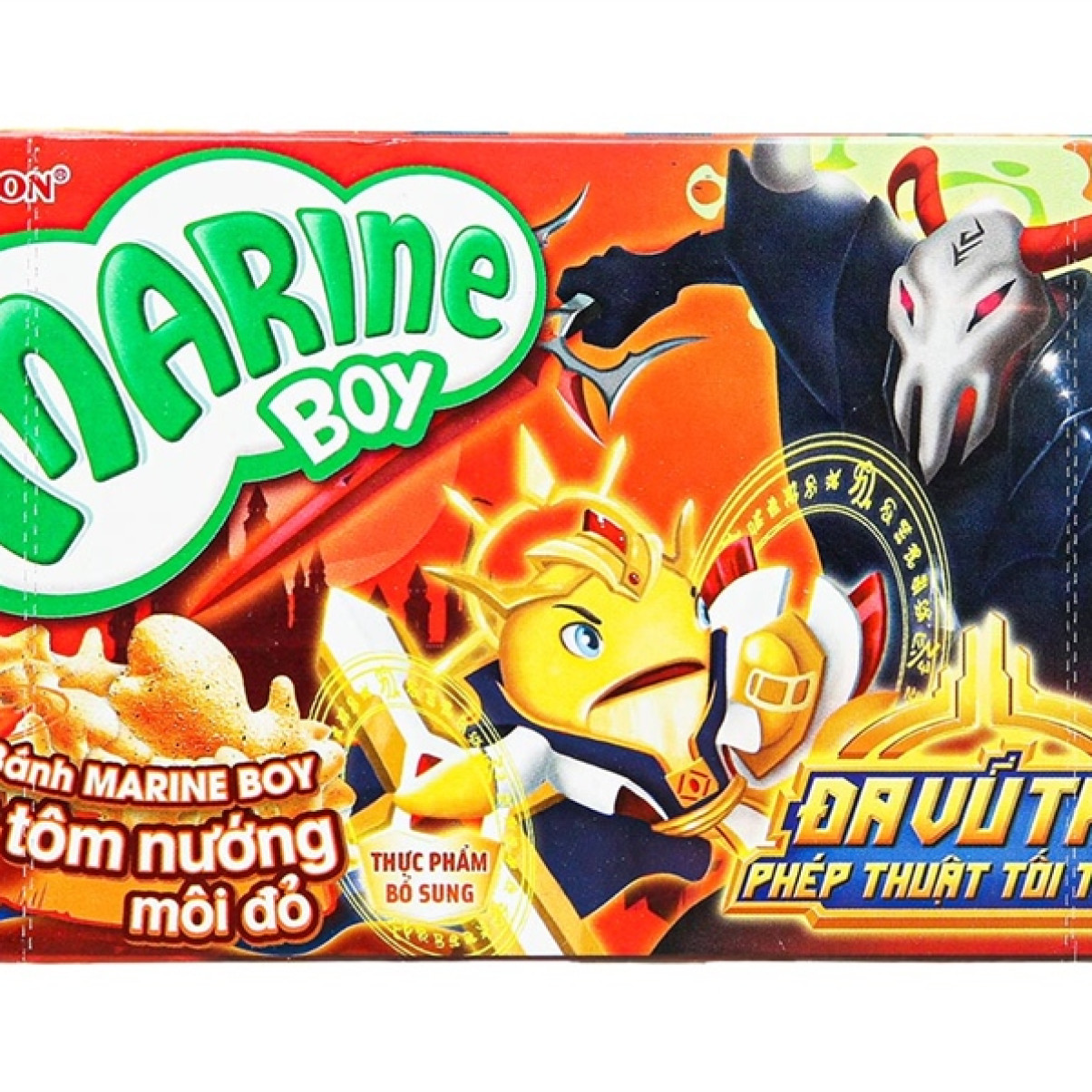 Bánh Marine Boy Vị Tôm Nướng Môi Đỏ 35G