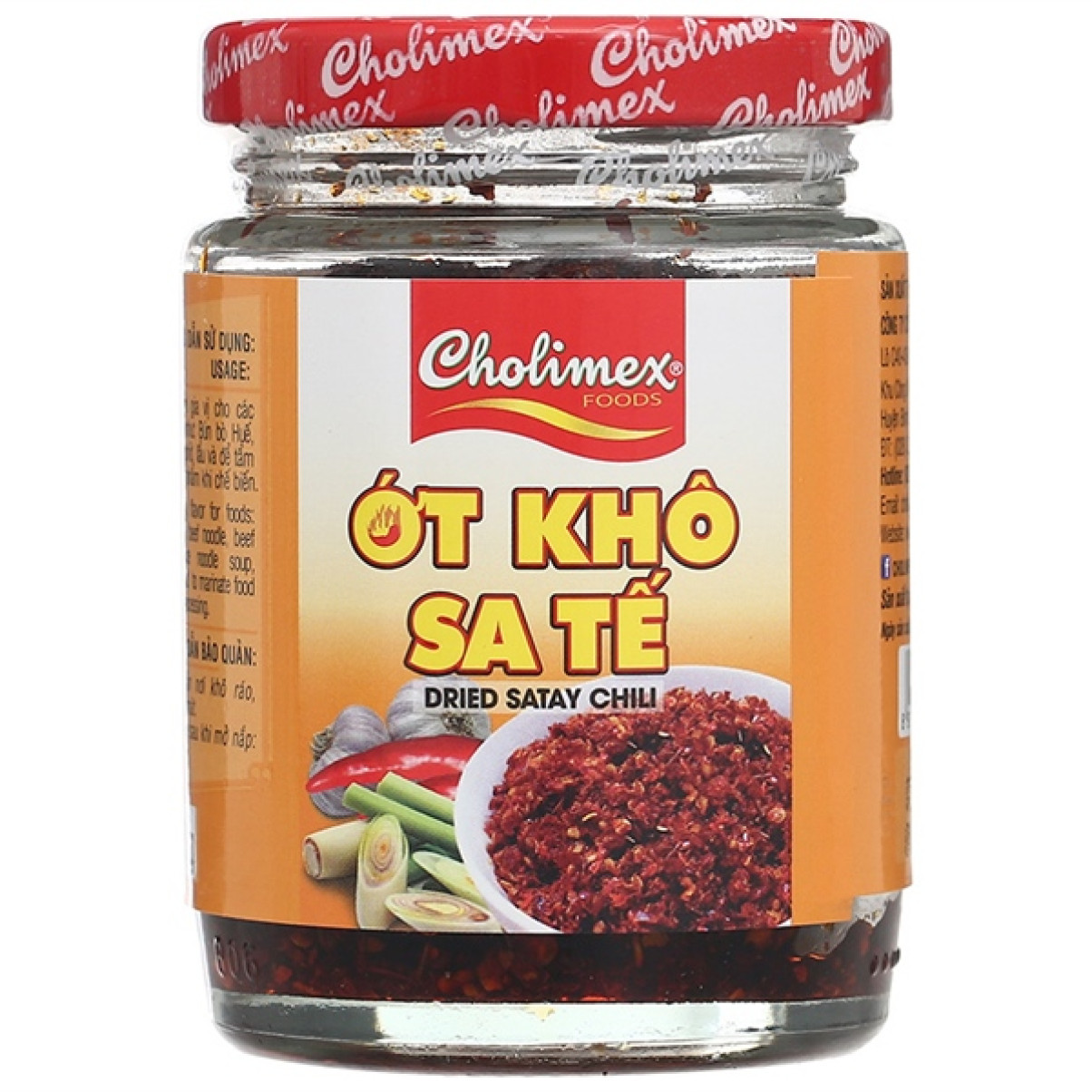 Ớt khô Sate hũ thủy tinh Cholimex 100g