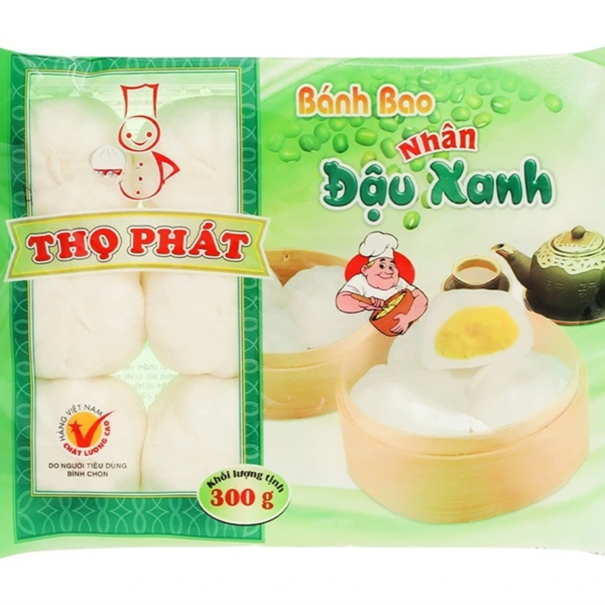 Bánh Bao TP Nhân Đậu Xanh 200g