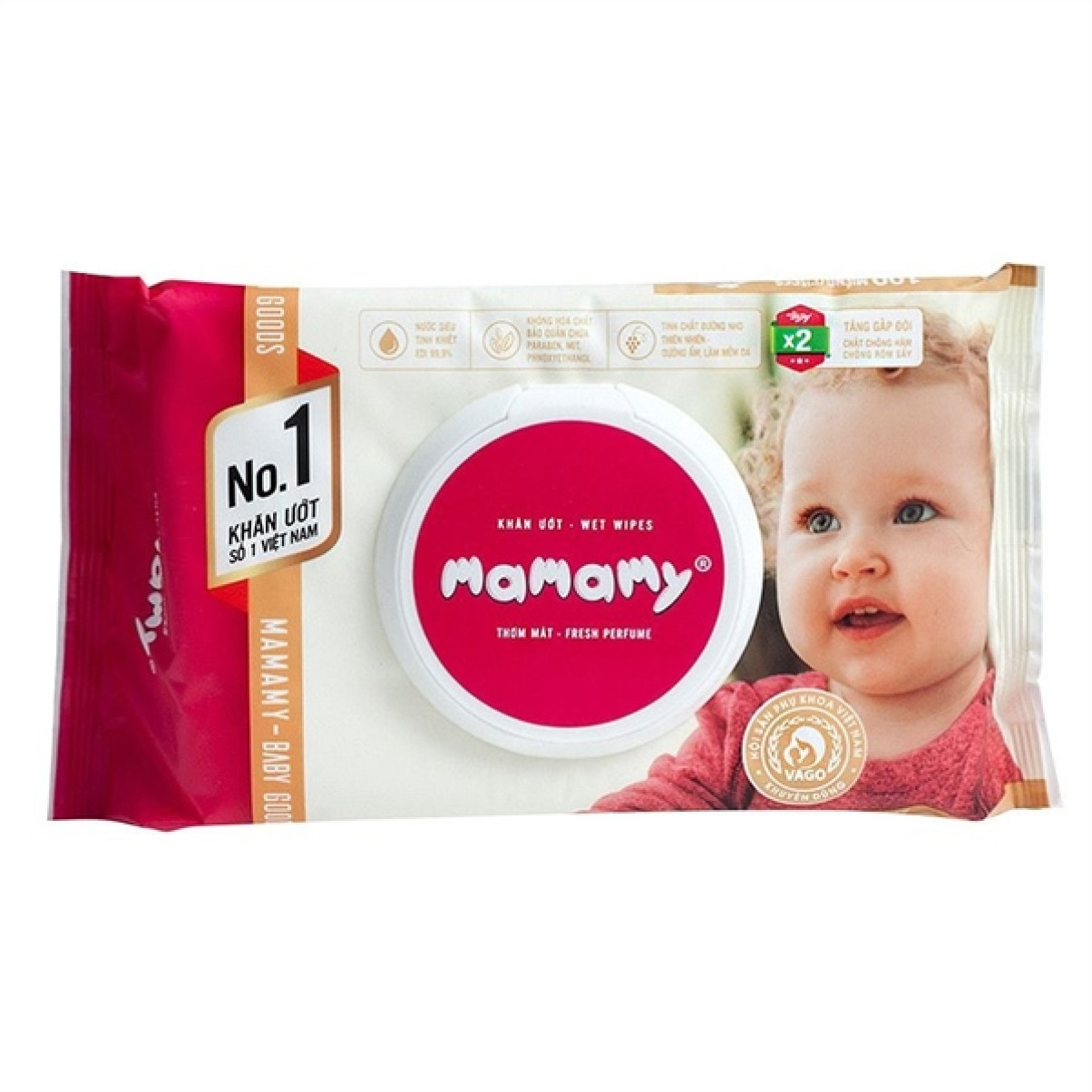 Khăn ướt Mamamy 100 tờ có mùi