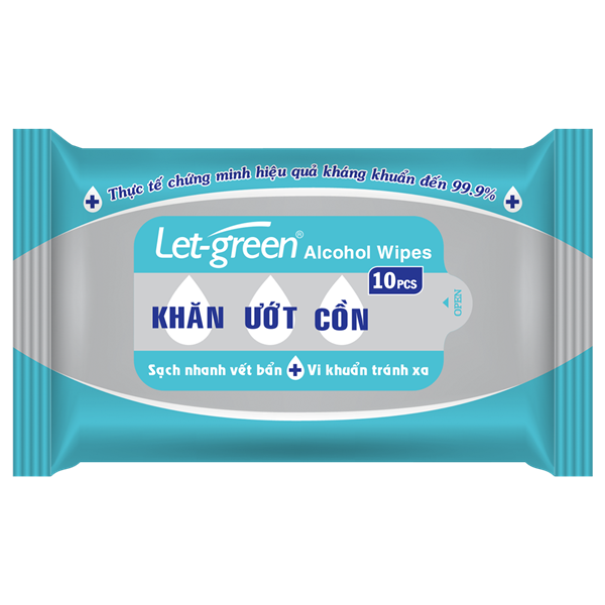 Khăn ướt cồn LET-GREEN 10miếng