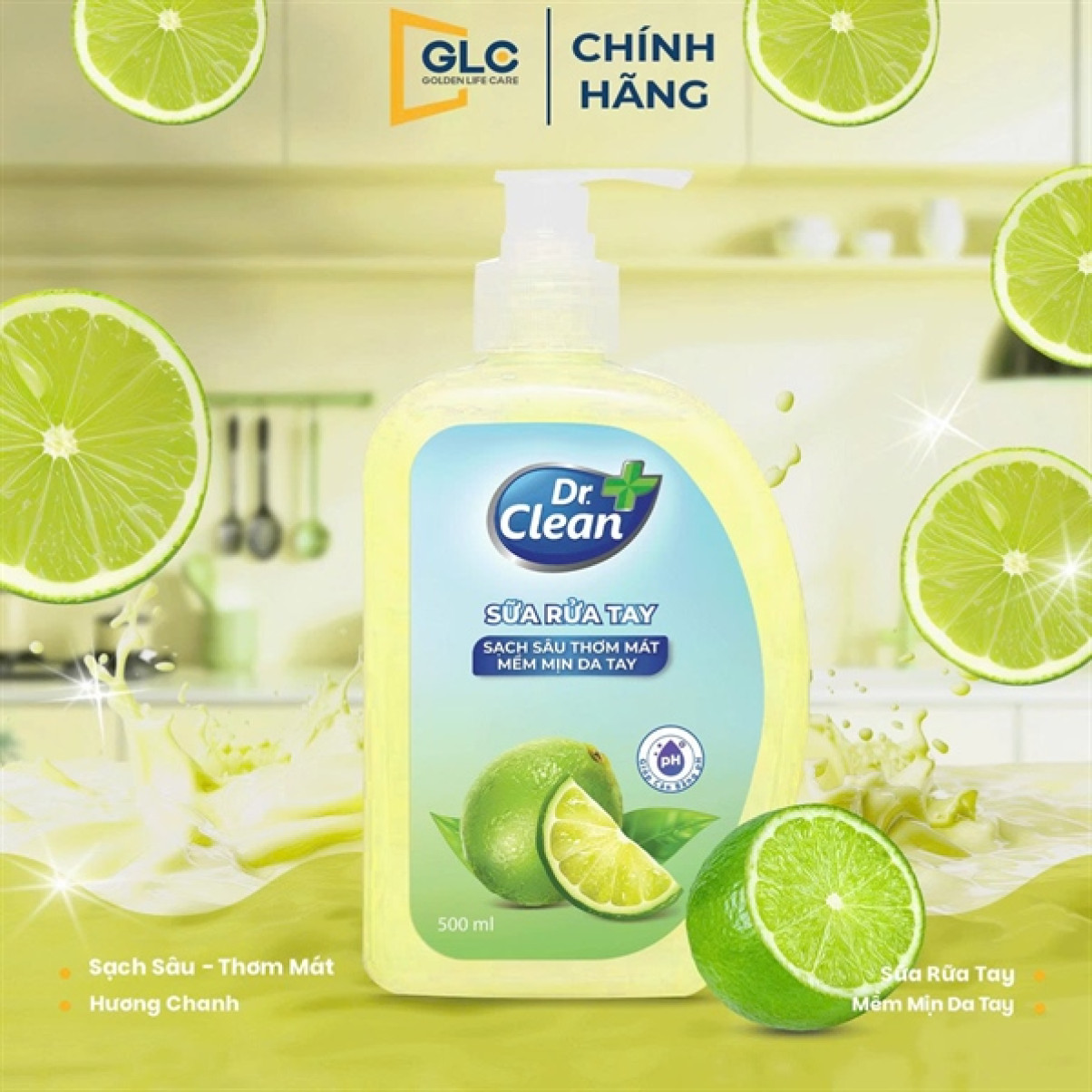 Sữa rửa tay Dr.Clean hương Chanh 500ml