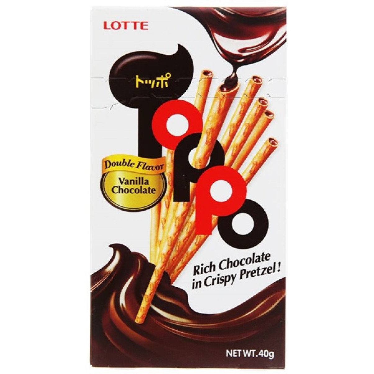Bánh que Toppo nhân socola hương vani 40g