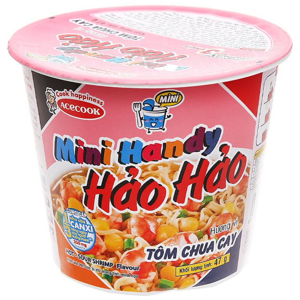 Mì Ly Mini Handy Hảo Hảo - Tôm Chua Cay
