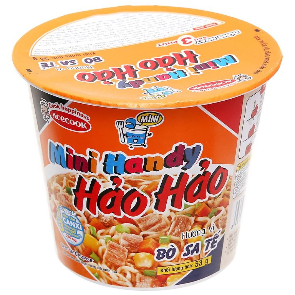 Mì Ly Mini Handy Hảo Hảo - Bò Sa Tế