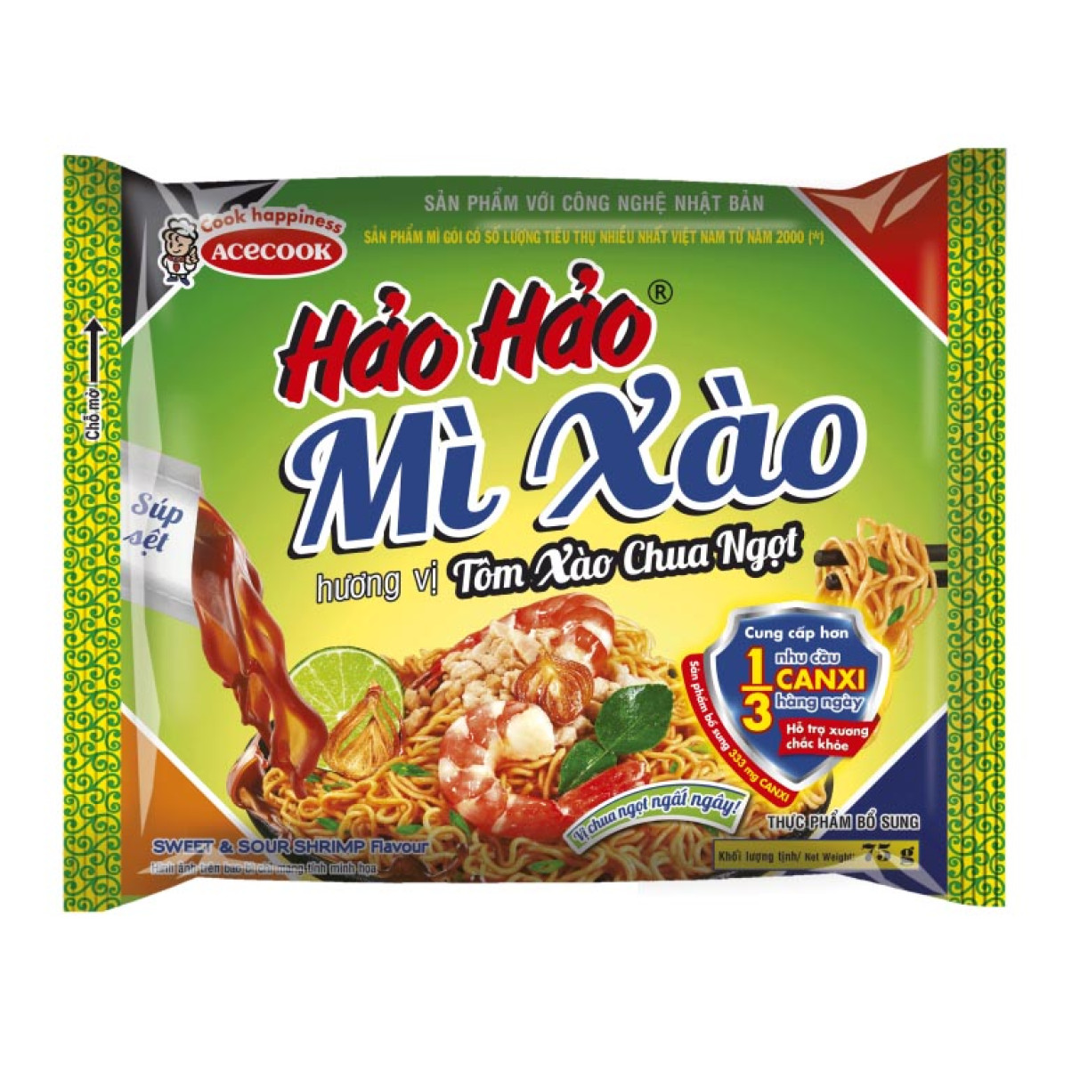 Mì Hảo Hảo tôm xào chua ngọt