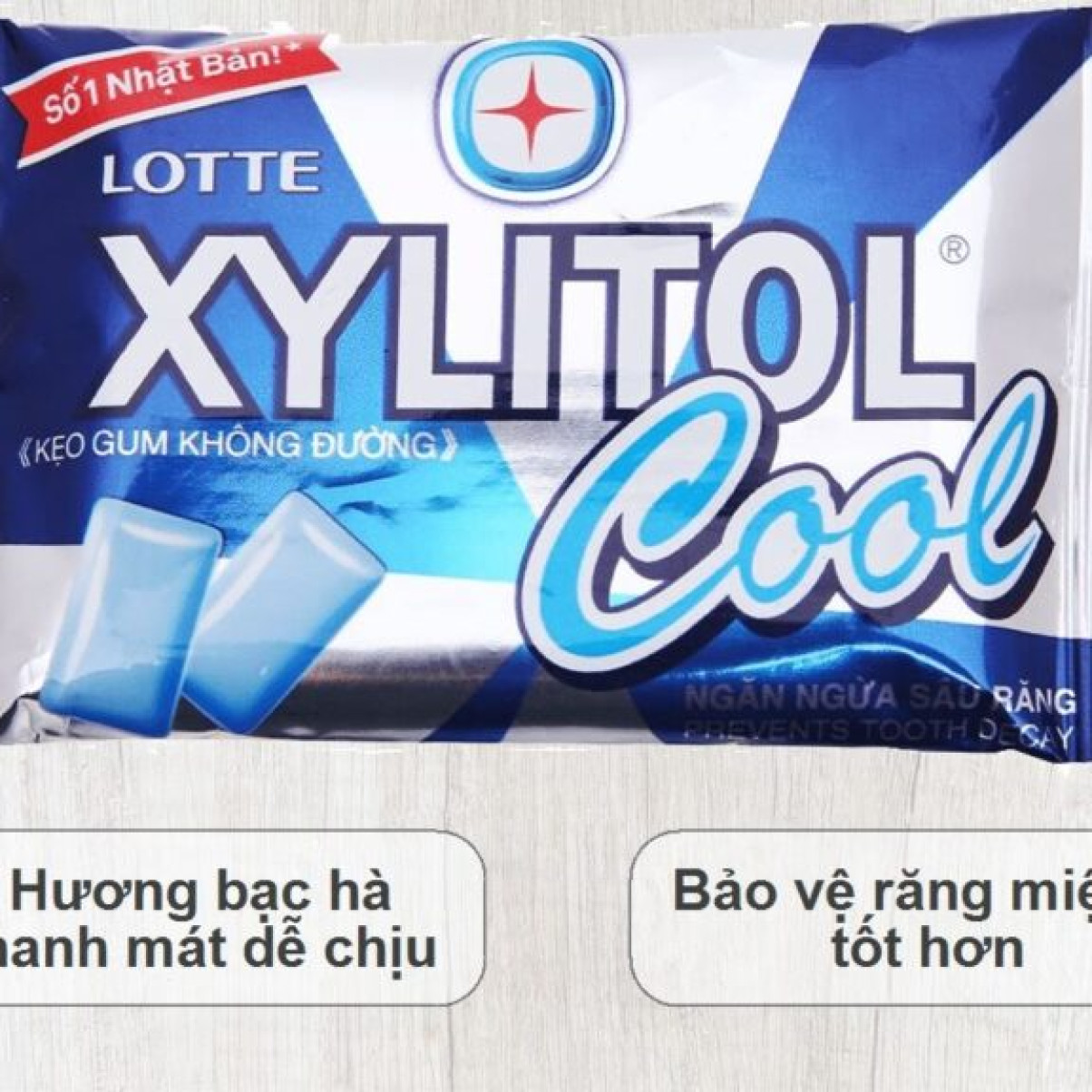 Kẹo gum không đường Lotte Xylitol Cool 11.6g