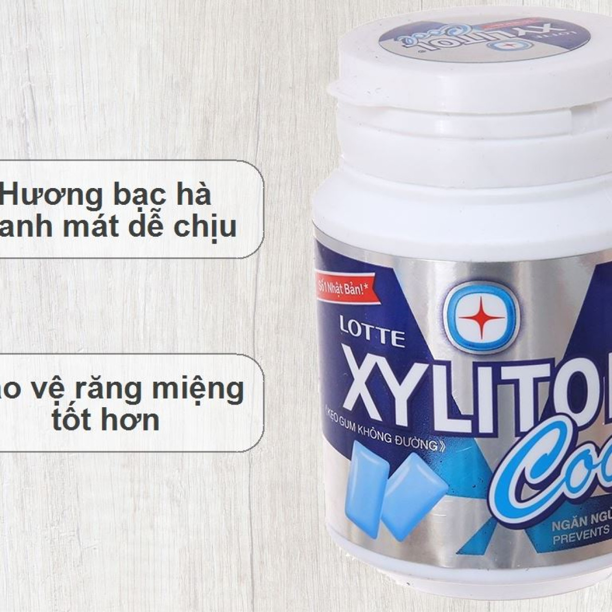 Kẹo gum không đường Lotte Xylitol Cool 55.1g