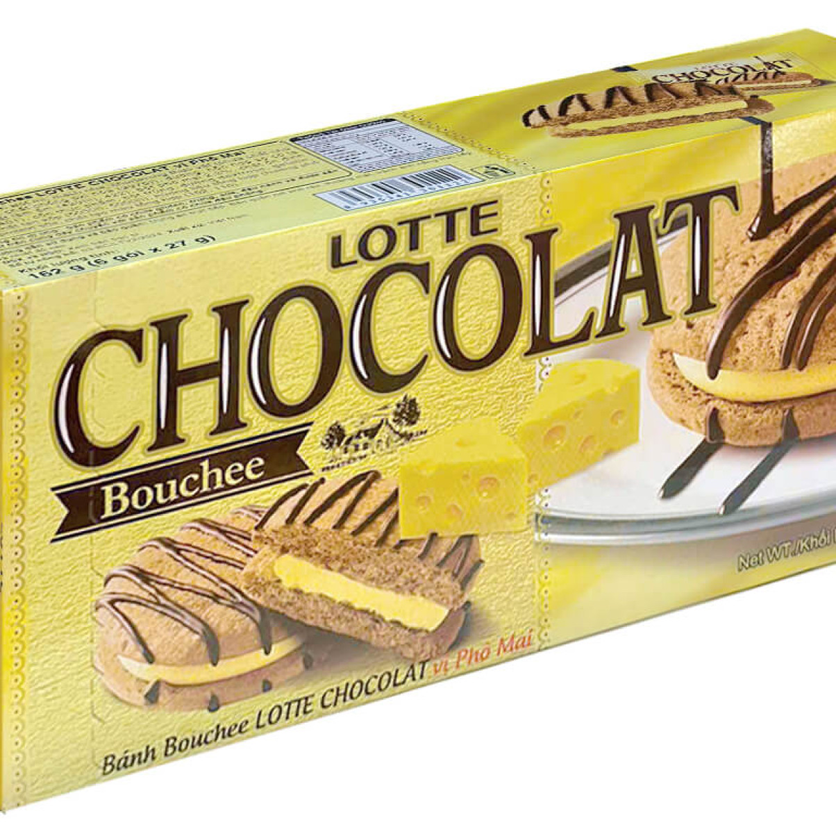 Bánh Bouchee Lotte Chocolat vị Phô Mai 162g