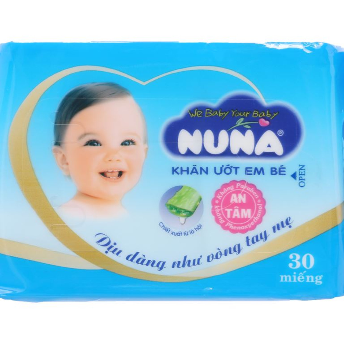 Khăn ướt em bé Nuna 30 miếng