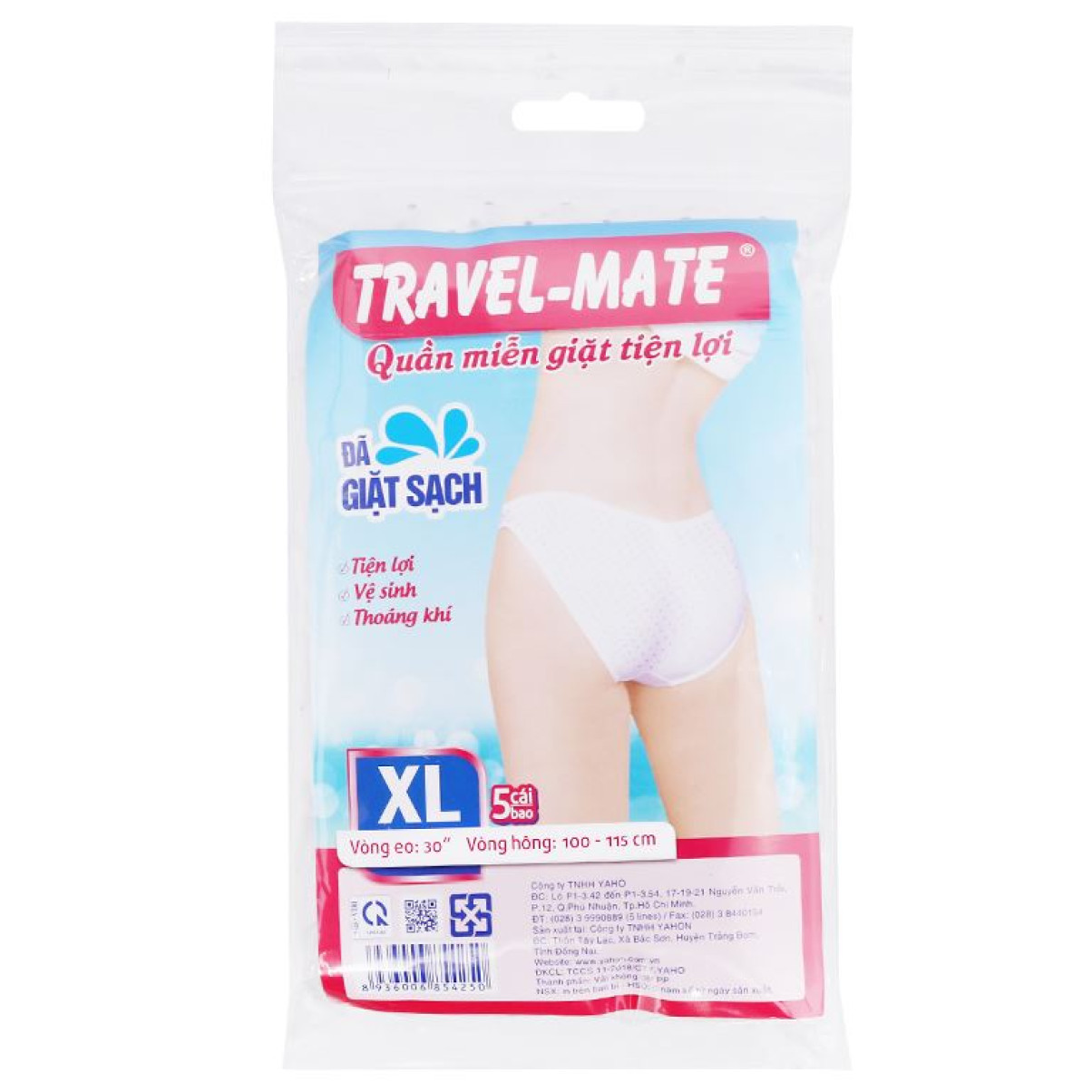 Quần lót miễn giặt PP Travel-Mate Nữ size XL