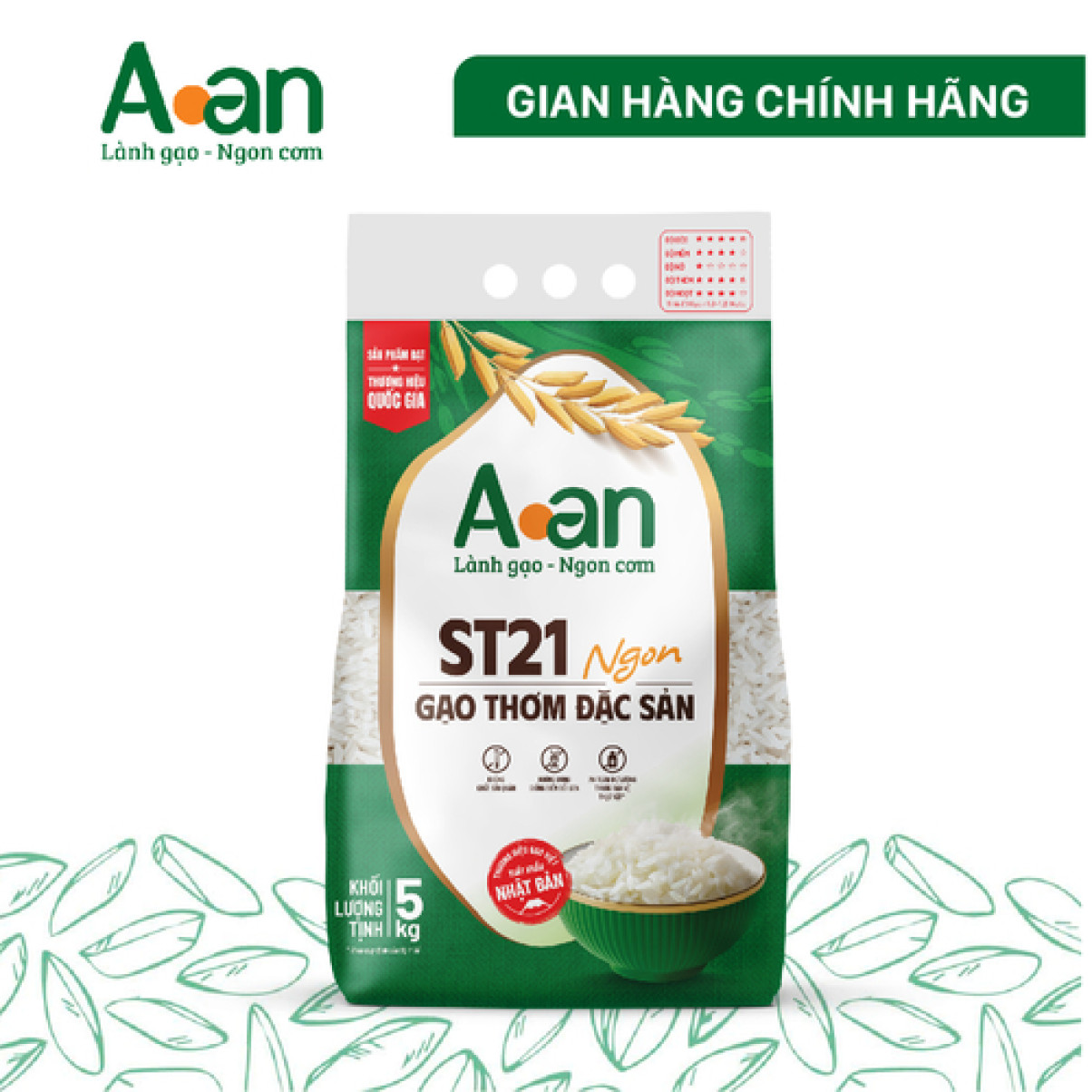 Gạo A An ST21 Ngon 5kg