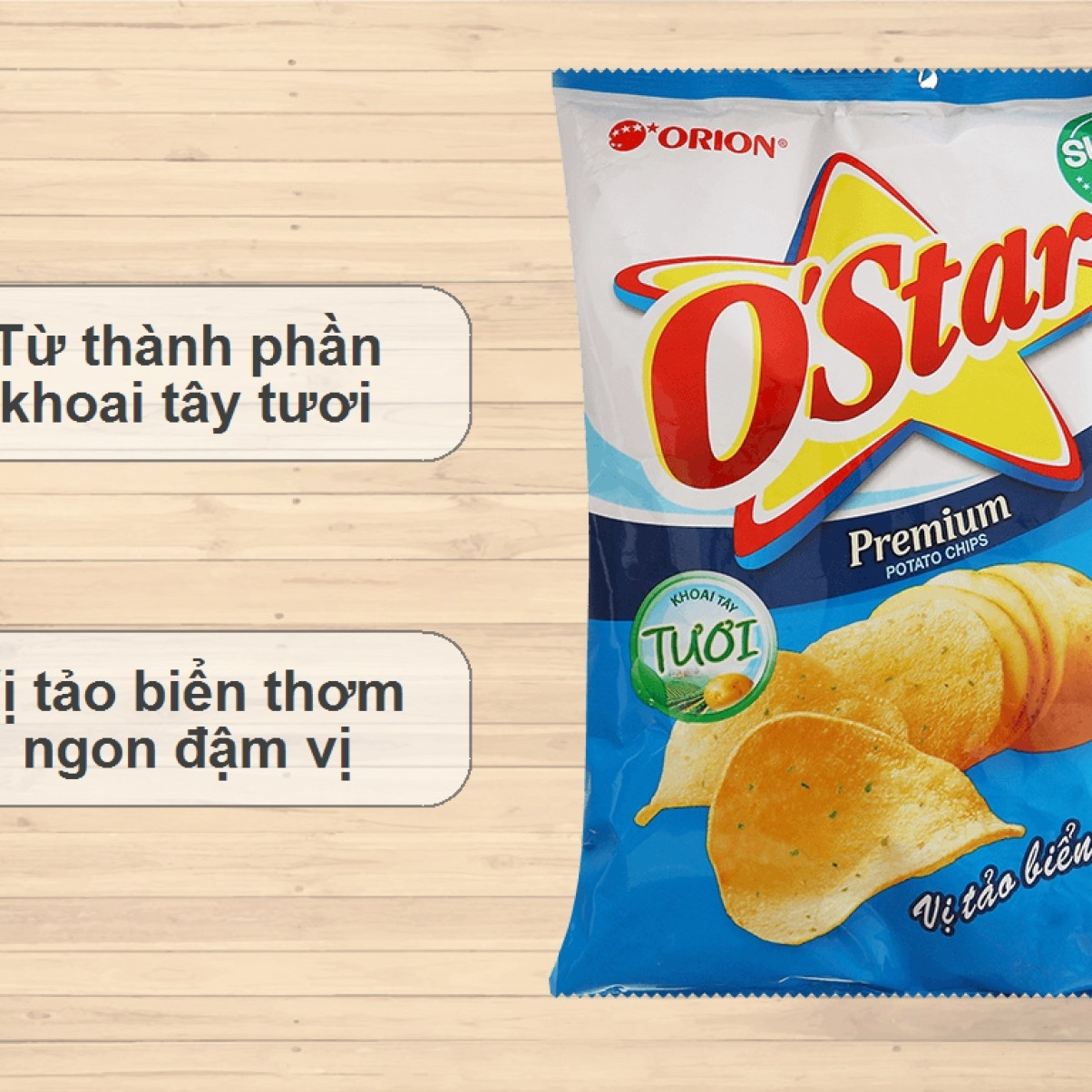 Snack Khoai Tây O'Star Vị Tảo Biển 55G