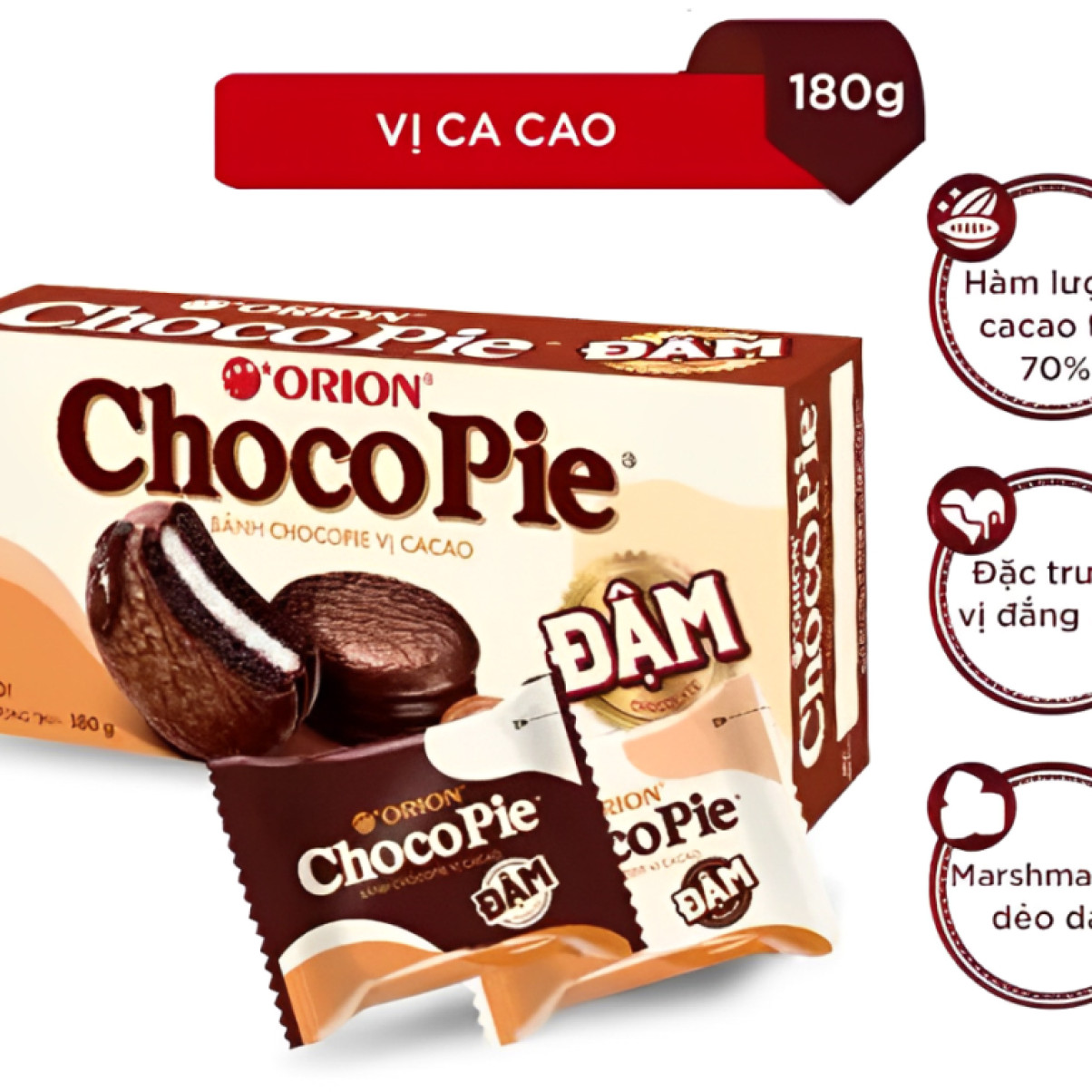 BÁNH CHOCOPIE ĐẬM 198G (6 cái/hộp)