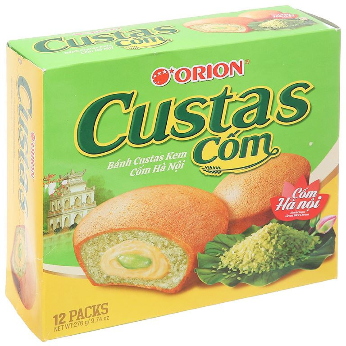 Bánh Orion Custas kem cốm Hà Nội 276g