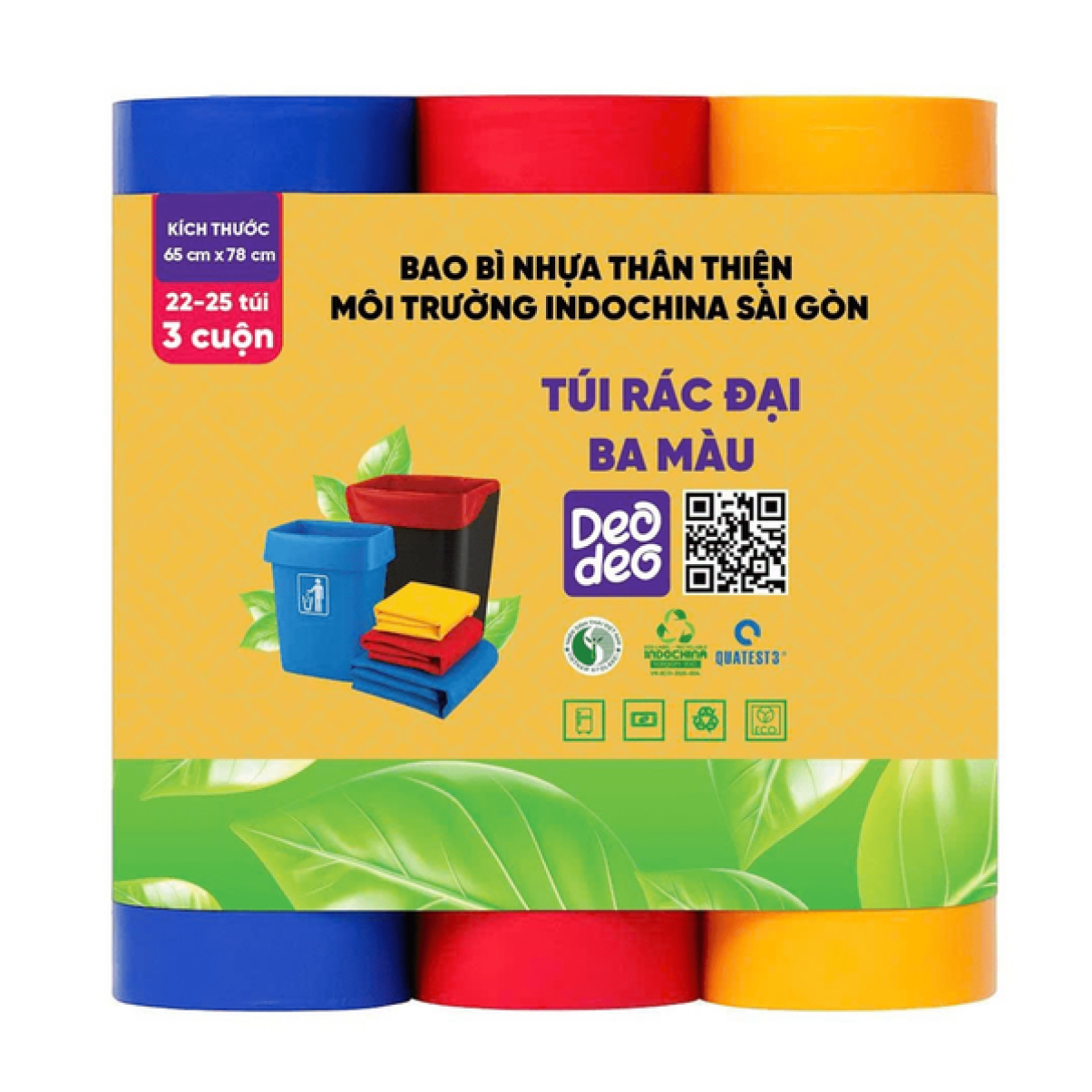 Túi rác đại ba màu 65cm x 78cm DEODEO-015950