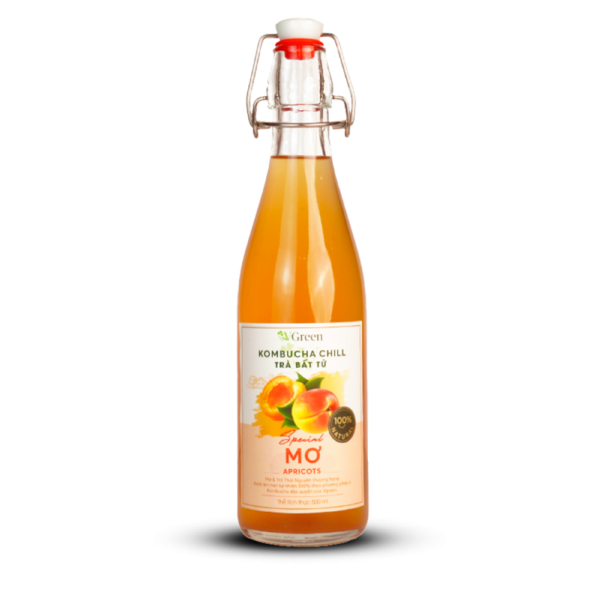Vkombucha Chill Trà bất tử 500ml Mơ