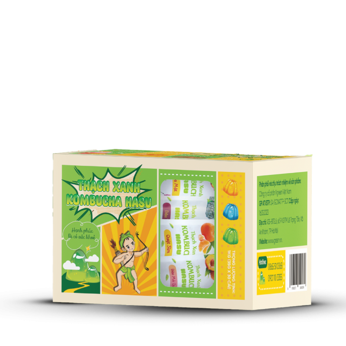 Thạch Xanh Kombucha Mix vị 1.050g