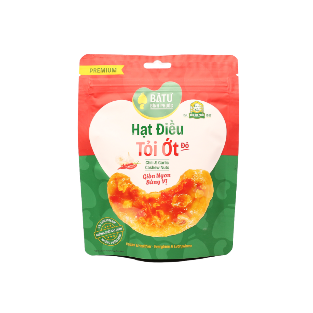 Hạt điều tỏi ớt Bà Tư 65g
