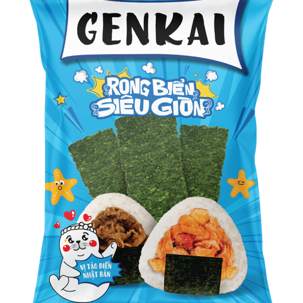 GENKAI Rong Biển Siêu Giòn Vị Tảo Biển Nhật Bản 14g