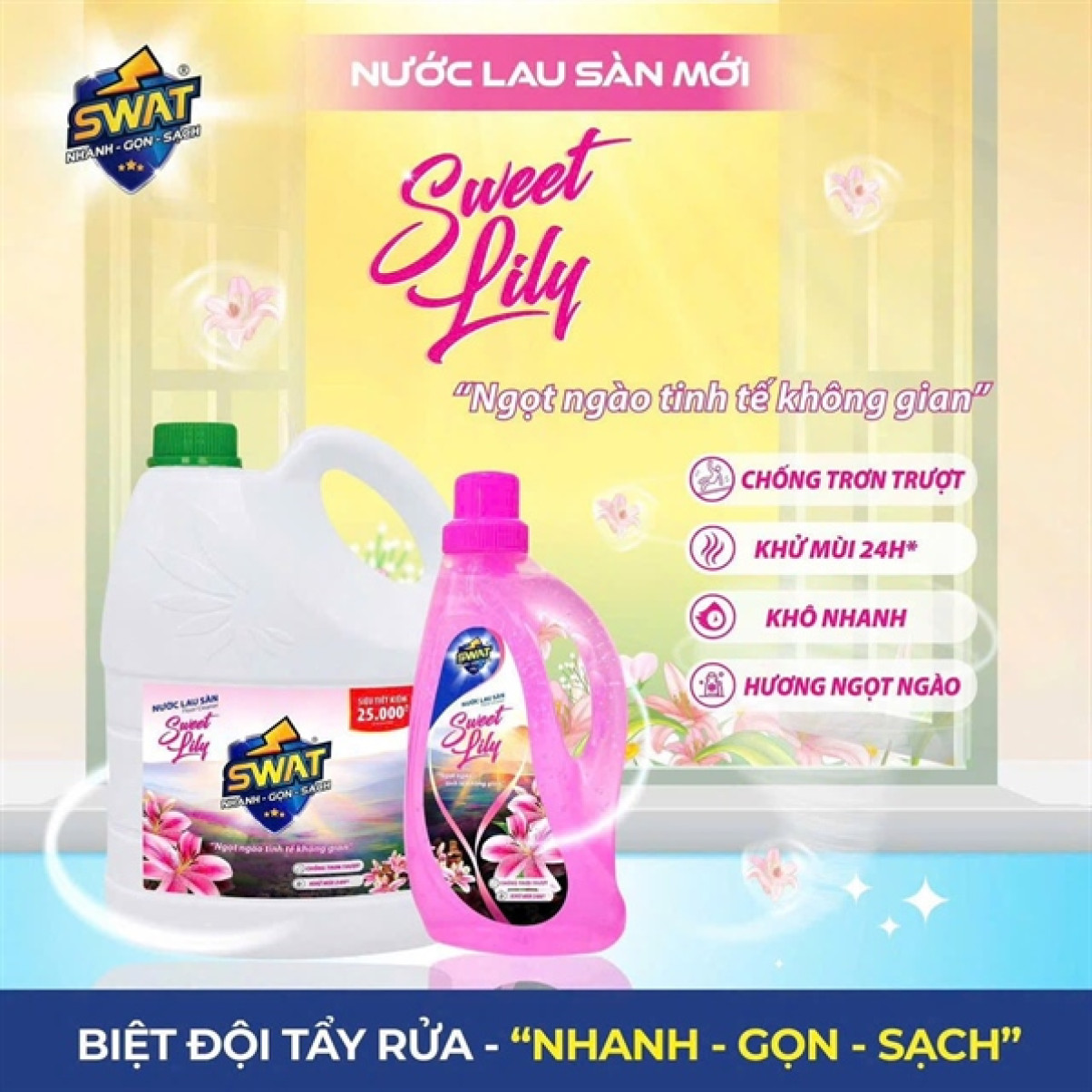 Nước lau sàn SWAT lily 960ml