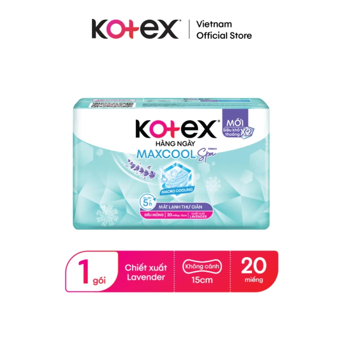 BVS KOTEX Hằng Ngày Maxcool French Spa 20M