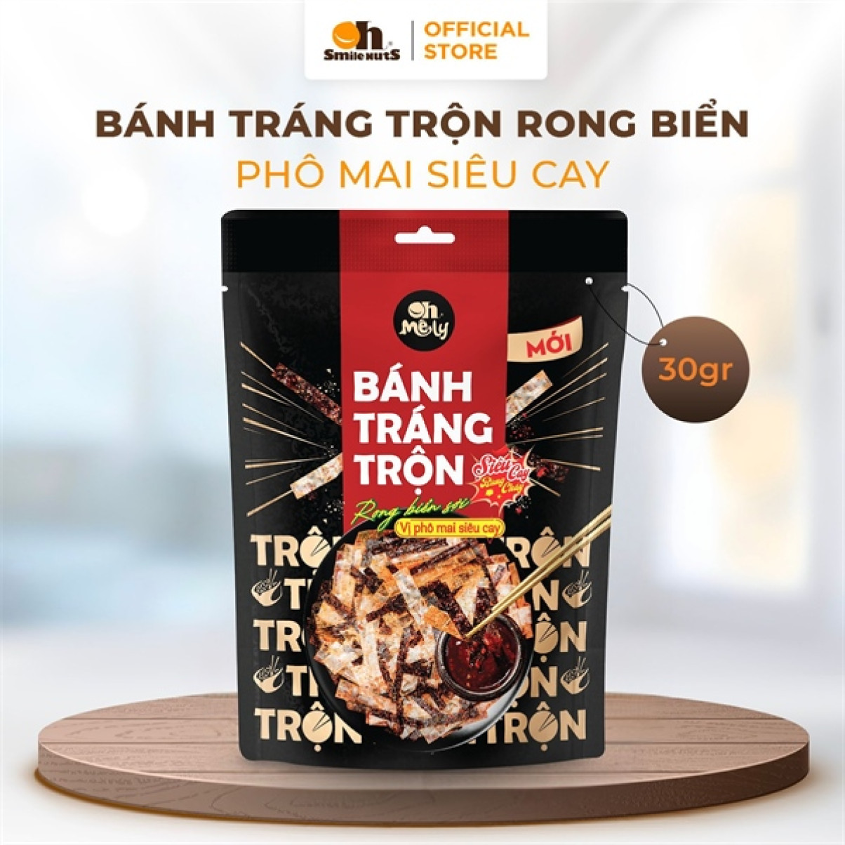 Bánh tráng trộn rong biển sợi vị phômai SIÊU Cay 30g