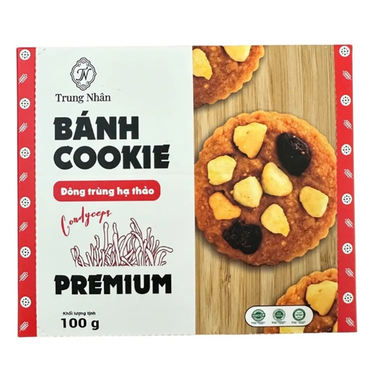 Bánh cookie đông trùng hạ thảo Premium_100g