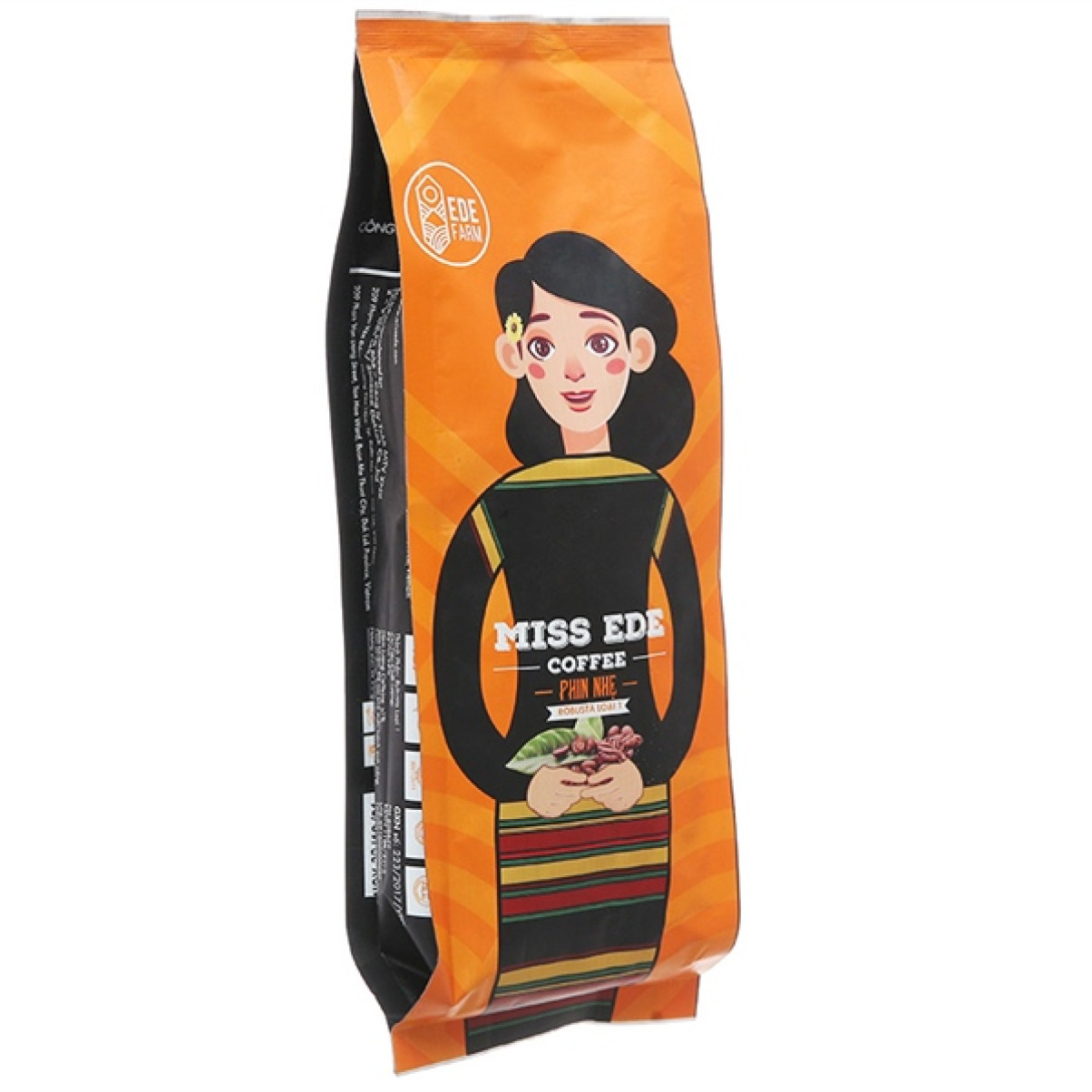 Cà phê nguyên chất Phin Nhẹ MISS EDE 250G - Honey Robusta Loại 1 (Gói rang vừa - medium roasted)