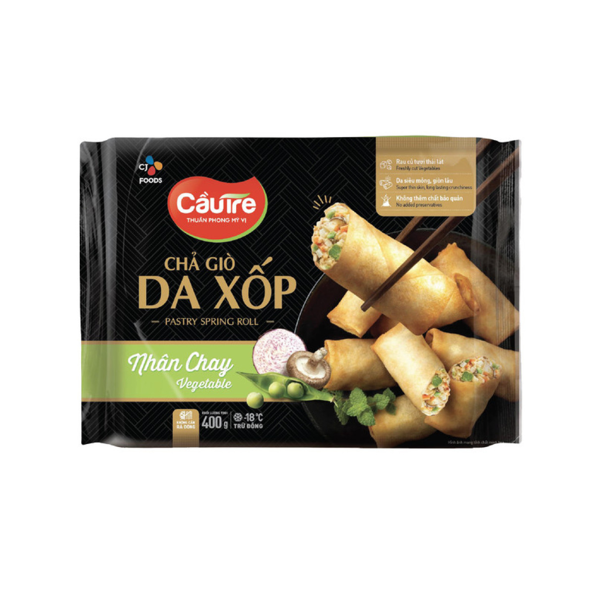 Chả Giò Da Xốp Cầu Tre - Nhân Chay 400G