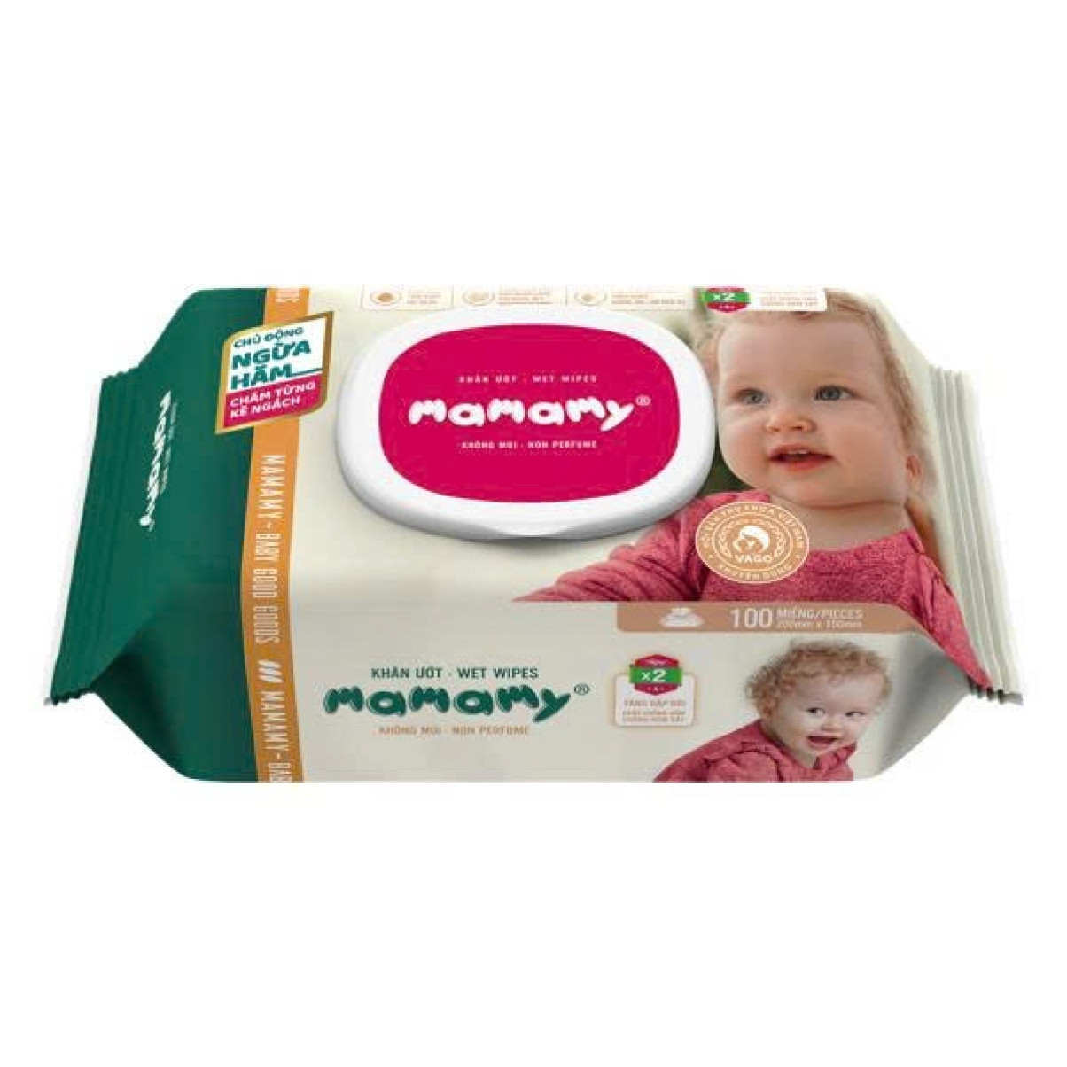 Khăn ướt Mamamy 100 tờ không mùi