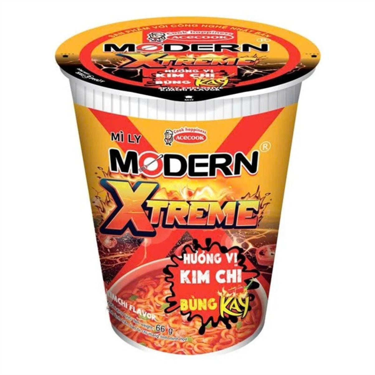 Mì Ly Modern Xtreme Hương Vị Kim Chi 66g
