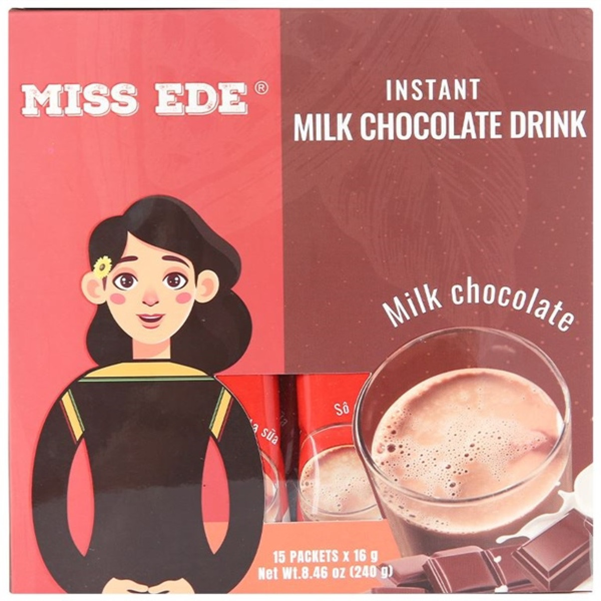 Sô cô la sữa hòa tan MISS EDE 15 x 16g (240g)