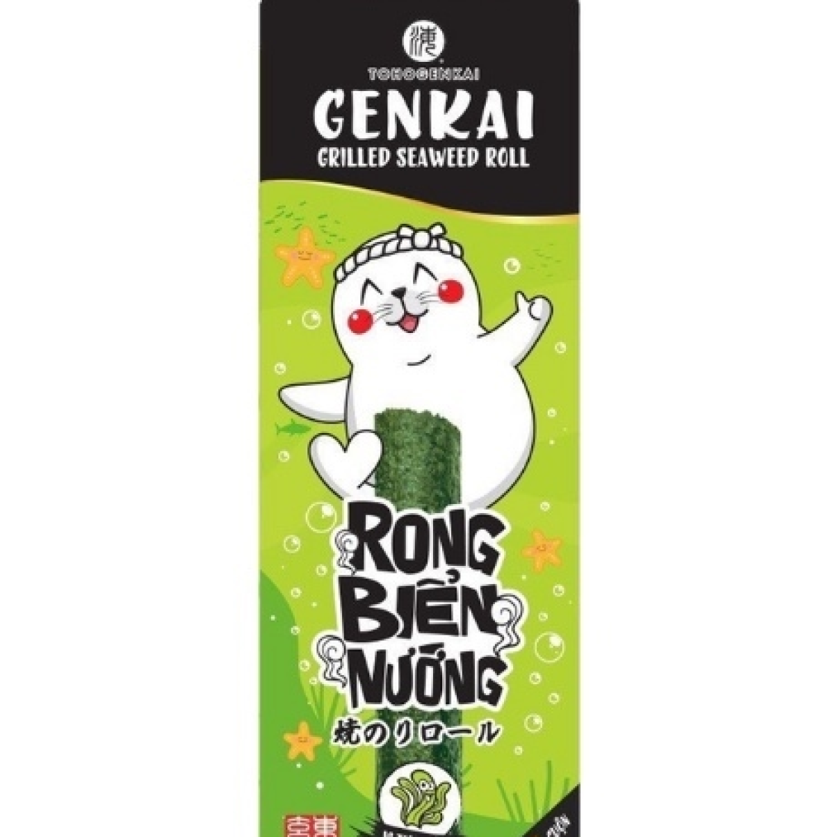 GENKAI Rong Biển Nướng Cuộn Vị Tự Nhiên 18g