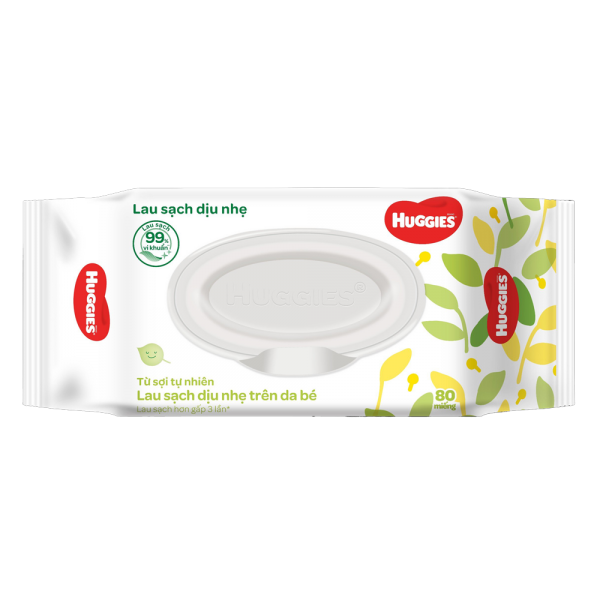 Khăn ướt Huggies lau sạch dịu nhẹ 80 miếng