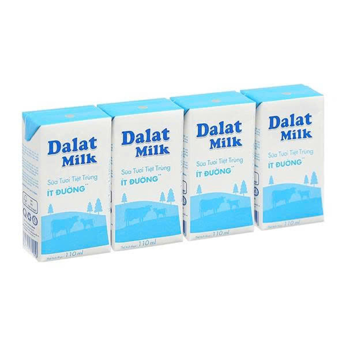 Sữa tươi tiệt trùng ít đường Dalat Milk 110ml