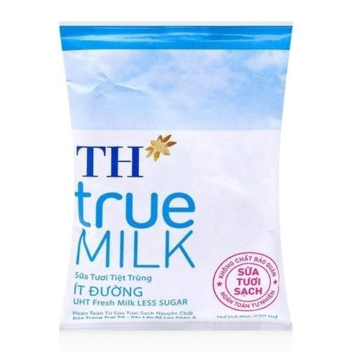Sữa tươi TH True Milk ít đường 220ml