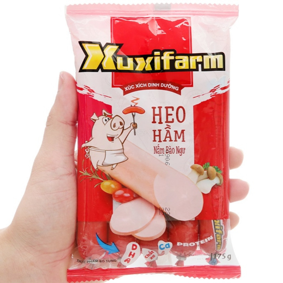 Xuxifarm Xúc Xích Heo Hầm Nấm Bào Ngư túi 33g