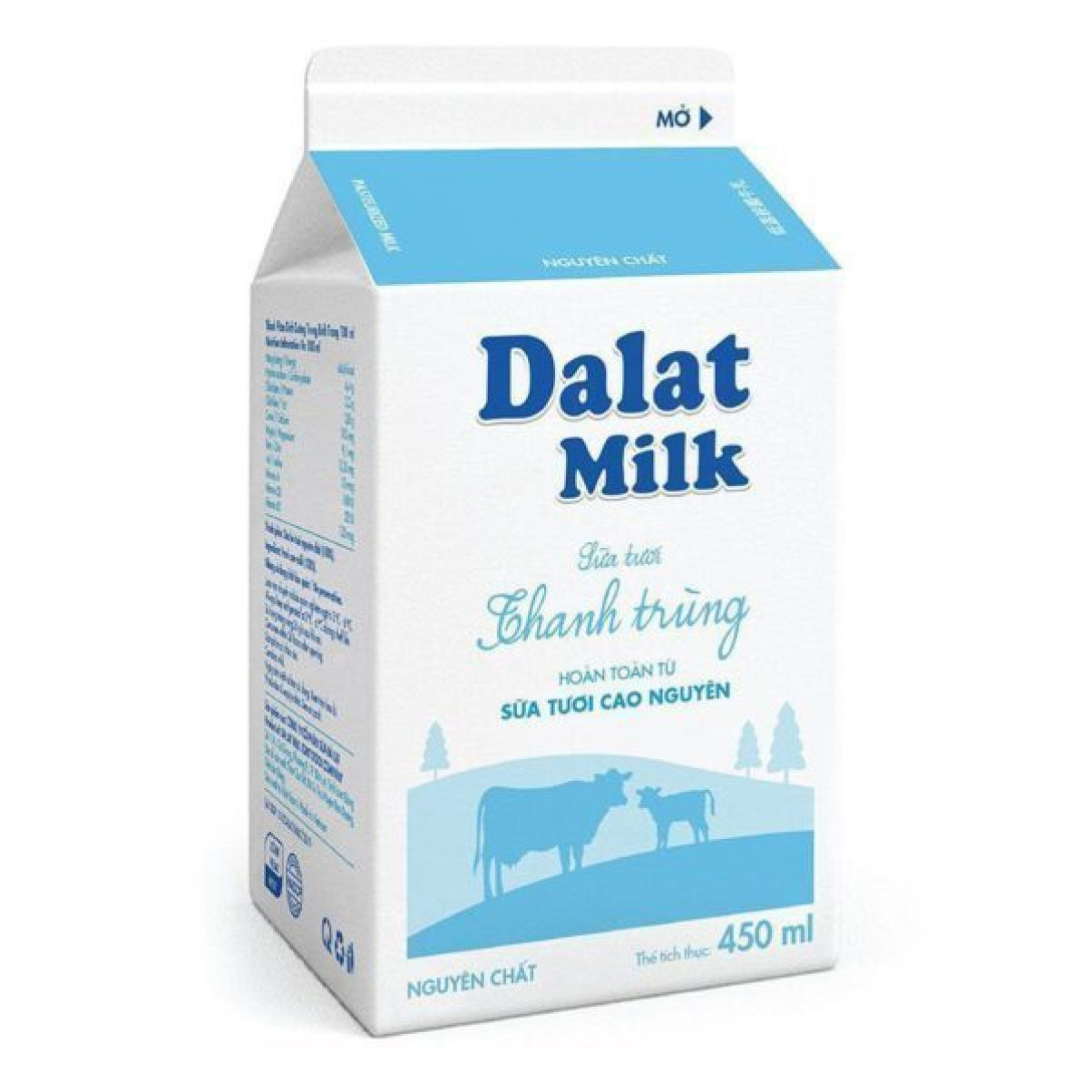 Sữa tươi thanh trùng Dalat Milk nguyên chất 450ml