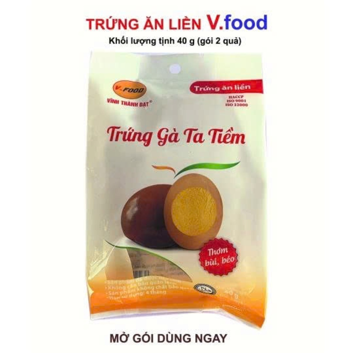 Trứng Gà Ta Tiềm VFOOD (Gói 2 quả)