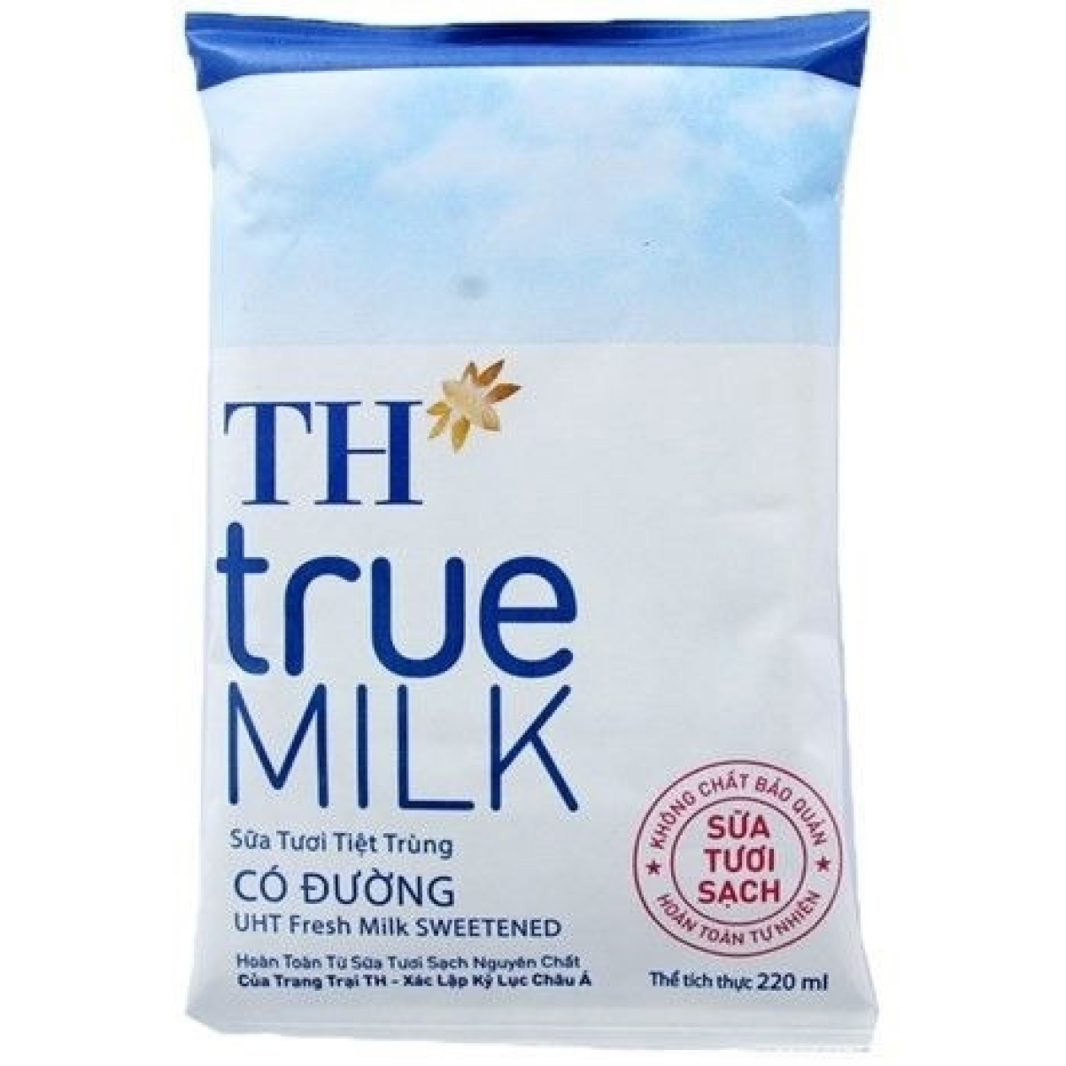 Sữa Tươi TH True Milk có đường 220ml