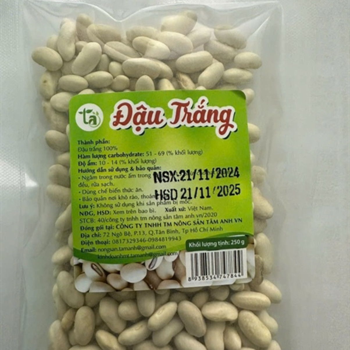 Đậu trắng 250g