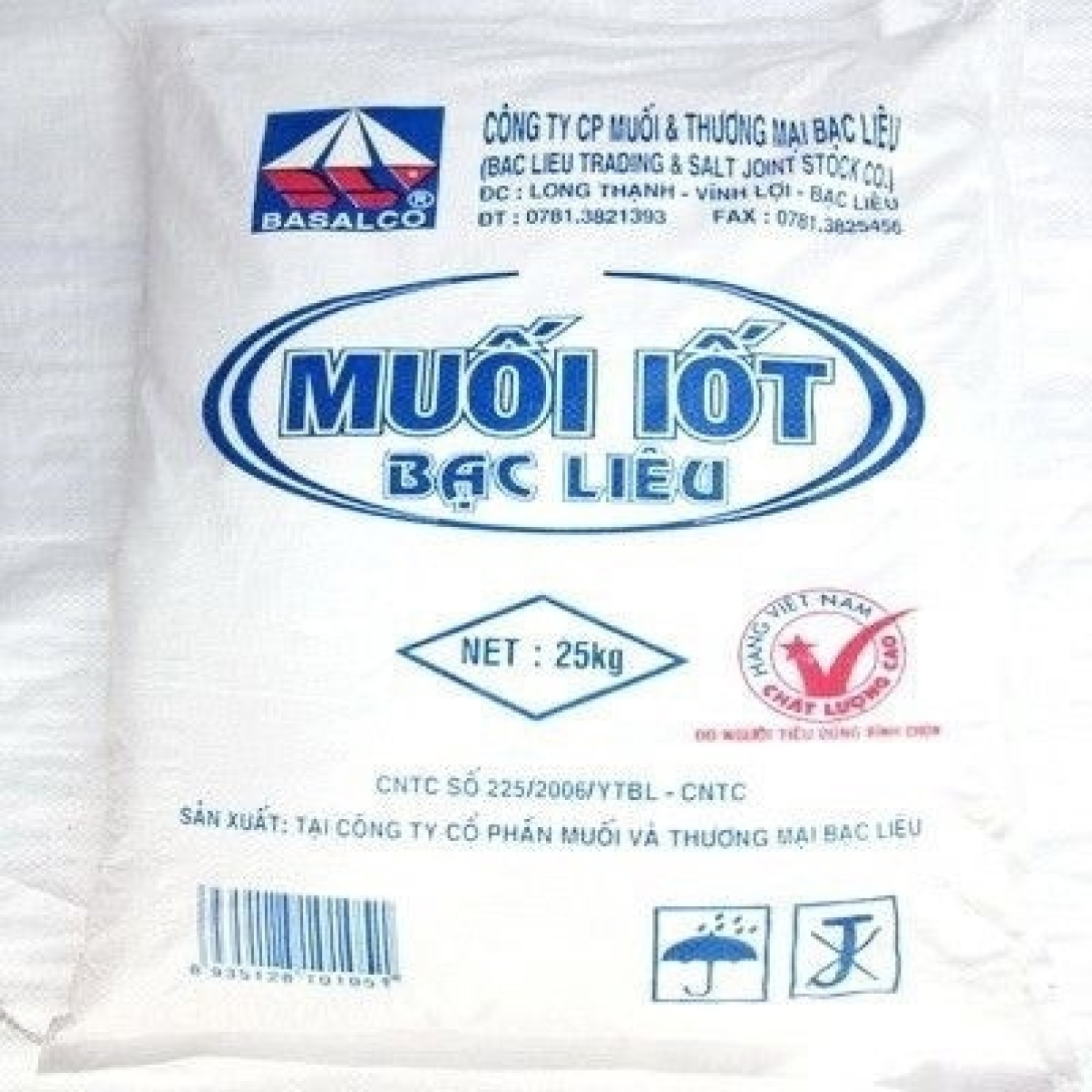 Muối iốt Bạc Liêu 1kg