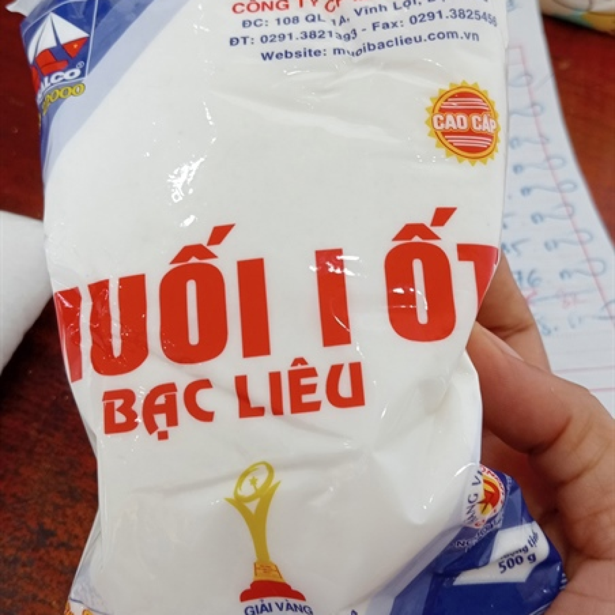Muối i-ốt Bạc Liêu gói 500g